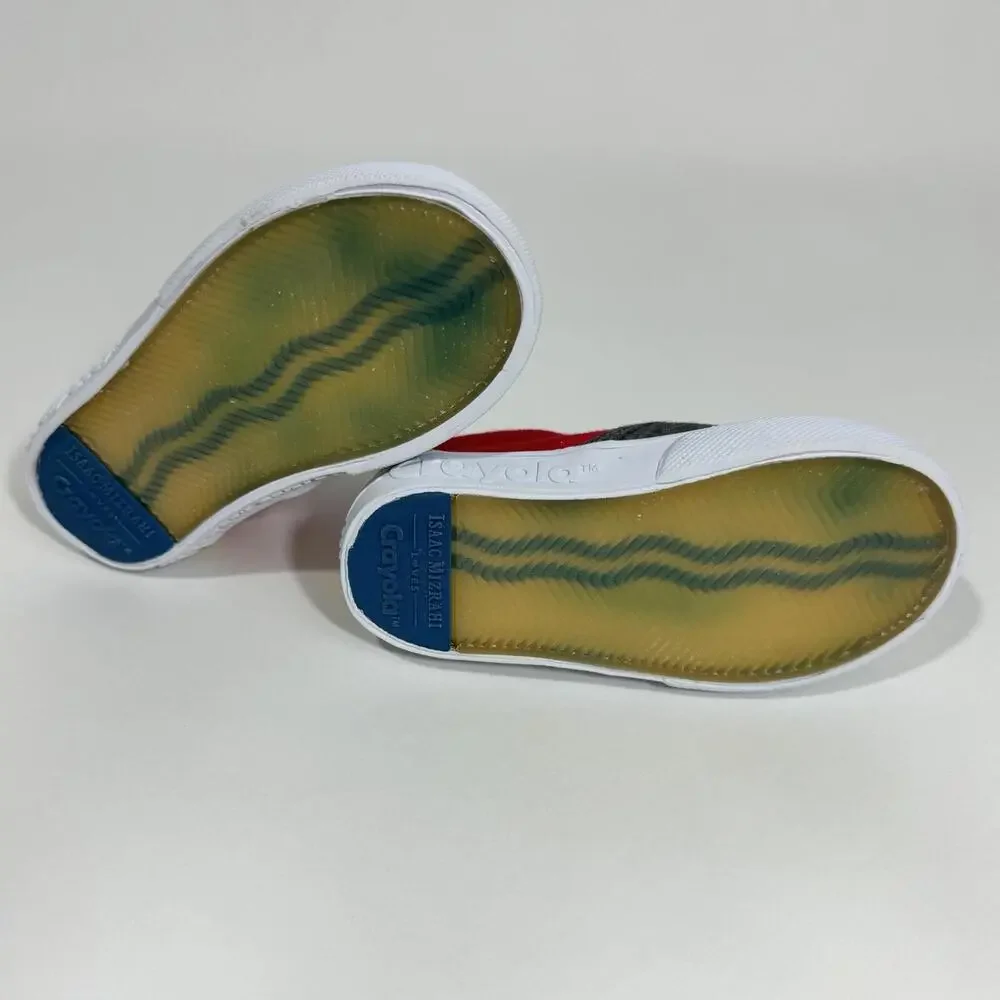 Isaac Mizrahi Loves Crayola Baby Toddler Size 5 Gray Spirit Slip On Sneakers